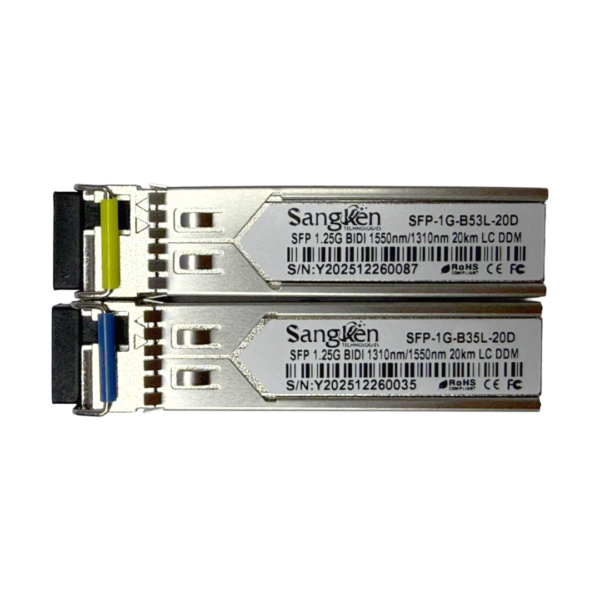 1.25G SFP BiDi Tx1550nm/Rx1310nm 20km LC Single Mode